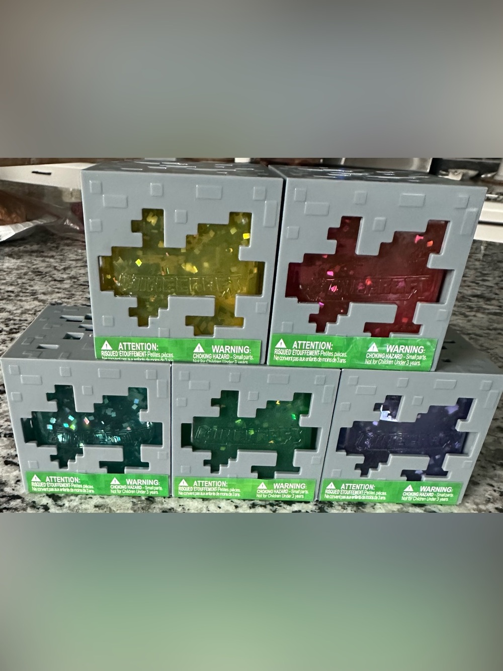 Minecraft Cubes - complete set of all 5 colors